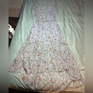 Banana Republic High Low Dress - Blue and Pink Floral